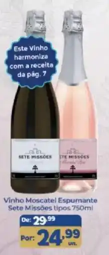 Shibata Supermercados Vinho Moscatel Espumante Sete Missões tipos oferta