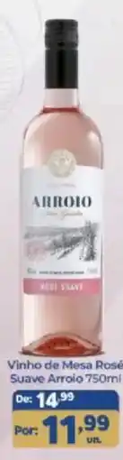 Shibata Supermercados Vinho de Mesa Rosé Suave Arroio oferta