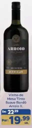 Shibata Supermercados Vinho de Mesa Tinto Suave Bordô Arroio oferta
