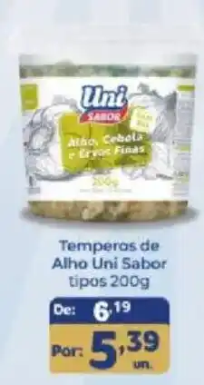 Shibata Supermercados Temperos de Alho Uni Sabor tipos 200g oferta