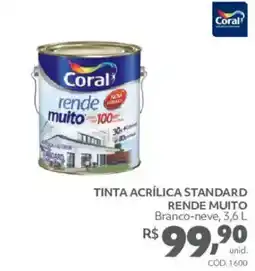 Telhanorte Tinta acrílica standard rende muito branco-neve oferta