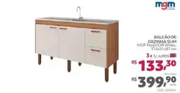 Telhanorte Balcão de cozinha slim oferta