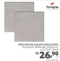 Telhanorte Piso house color cinza mate oferta