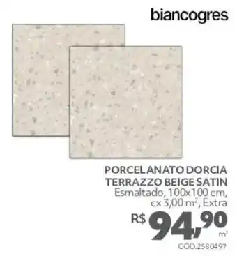 Porcelanato dorcia terrazzo beige satin