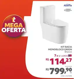 Telhanorte Kit bacia monobloco orion branco oferta
