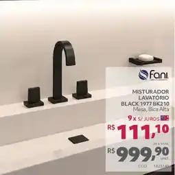 Telhanorte Misturador lavatório black 1977 BK210 oferta