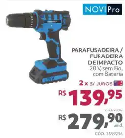 Telhanorte parafusadeira / furadeira de impacto 20 v, sem fio, com bateria oferta