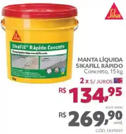 Telhanorte Manta líquida sikafill rápido concreto oferta