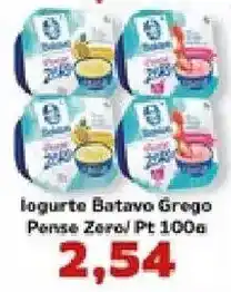 Iogurte Batavo Grego Pense Zero