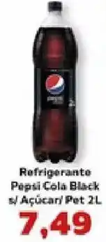 Supermercados Tauste Refrigerante Pepsi Cola Black s/ Açúcar/ Pet 2L oferta