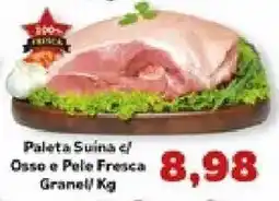 Supermercados Tauste Paleta Suína c/ Osso e Pele Fresca oferta