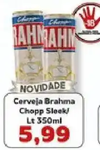 Supermercados Tauste Cerveja brahma chopp sleek! oferta