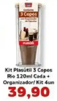 Supermercados Tauste Kit Plasútil 3 Copos Rio oferta
