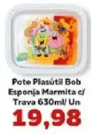 Supermercados Tauste Pote Plasútil Bob Esponja Marmita c/ Trava oferta