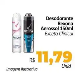 Hiper Moreira Desodorante Rexona Aerossol Exceto Clinical oferta