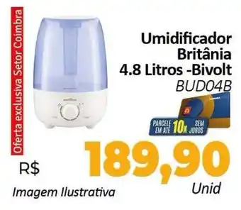 Umidificador britânia 4.8 litros -bivolt bud04b