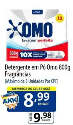 Akki Atacadista Detergente em Pó Omo 800g Fragrâncias oferta