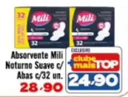 Rede Top Absorvente Mili Noturno Suave c/ Abas oferta