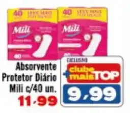 Rede Top Absorvente Protetor Diário Mili oferta