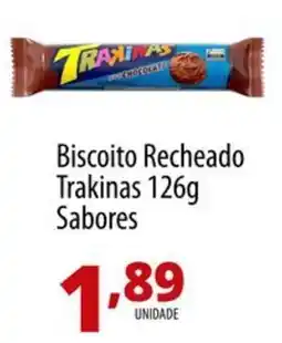 Akki Atacadista Biscoito recheado trakinas sabores oferta