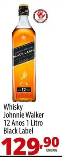 Akki Atacadista Whisky Johnnie Walker 12 Anos 1 Litro Black Label oferta