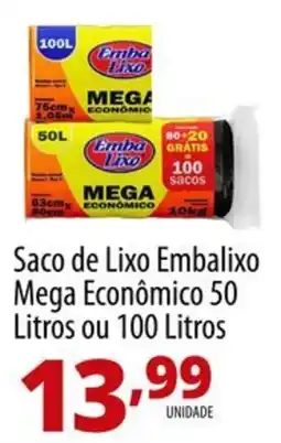 Akki Atacadista Saco de Lixo Embalixox Mega Econômico oferta
