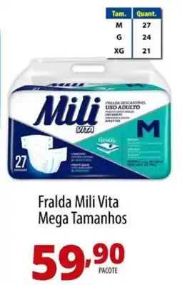 Akki Atacadista Fralda mili vita mega tamanhos oferta