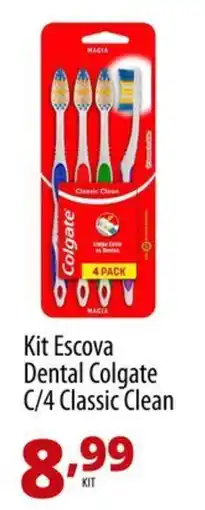 Akki Atacadista Kit escova dental colgate c/4 classic clean oferta