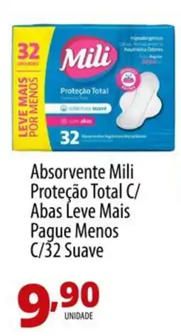 Akki Atacadista Absorvente mili proteção total c/ abas oferta