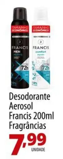 Akki Atacadista Desodorante Aerosol Francis 200ml Fragrâncias oferta