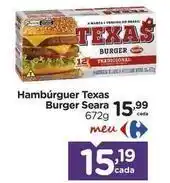 Carrefour Seara - hambúrguer texas burger oferta