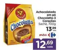 Carrefour 3 corações - achocolatado em pó oferta