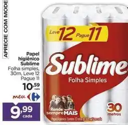 Carrefour Sublime - papel higiênico oferta
