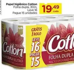 Carrefour Cotton - papel higiênico oferta