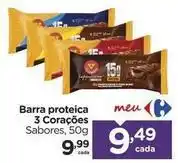 Carrefour 3 corações - barra proteica oferta