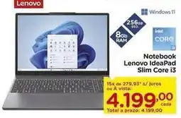 Carrefour Lenovo - notebook ideapad slim core i3 oferta