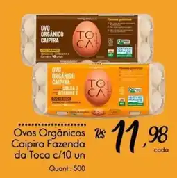 Giassi Supermercados ovos orgânicos caipira fazenda da toca oferta