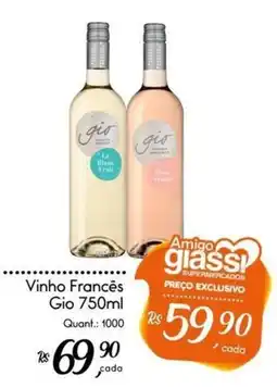 Giassi Supermercados Vinho Francês Gio oferta