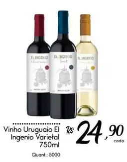 Giassi Supermercados Vinho Uruguaio El Ingenio Varietal oferta