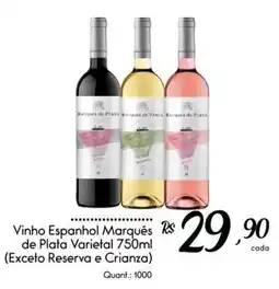 Giassi Supermercados Vinho Espanhol Marquês de Plata Varietal oferta