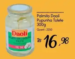 Giassi Supermercados Palmito daoli pupunha tolete oferta