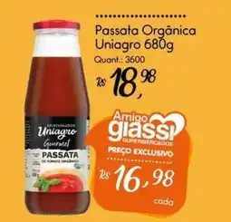 Giassi Supermercados Passata orgânica unia gro gourmet oferta