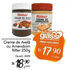 Giassi Supermercados Creme de Avelã ou Amendoim Ritter oferta