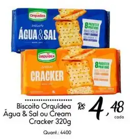 Giassi Supermercados Biscoito Orquidea Água & Sal ou Cream Cracker oferta