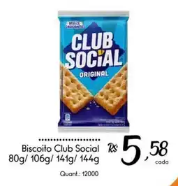 Giassi Supermercados Biscoito club social original oferta
