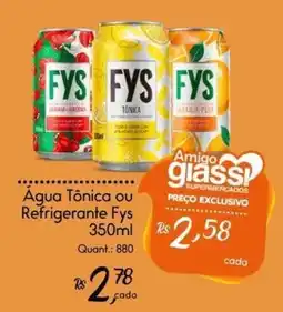 Giassi Supermercados Água Tônica ou Refrigerante Fys oferta