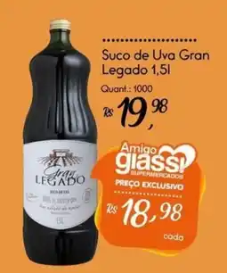 Giassi Supermercados Suco de Uva Gran Legado oferta
