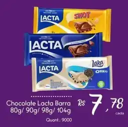 Giassi Supermercados Chocolate lacta barra oferta