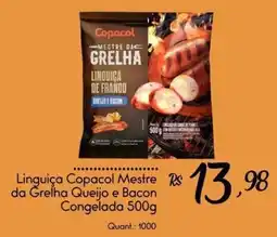 Giassi Supermercados Linguiça copacol mestre da grelha queijo e bacon oferta