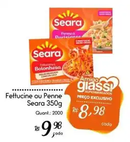 Giassi Supermercados Fettucine ou Penne Seara oferta